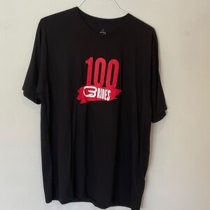 Cyclebar Black Short-Sleeve Tee with Red 100 Graphic